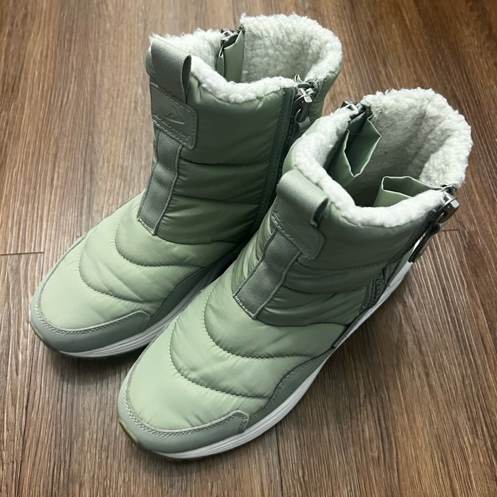 Cozy Mint Green Winter Boots